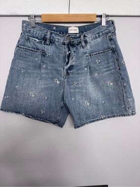 DRIFTWOOD Light Blue Embroidered Denim Shorts